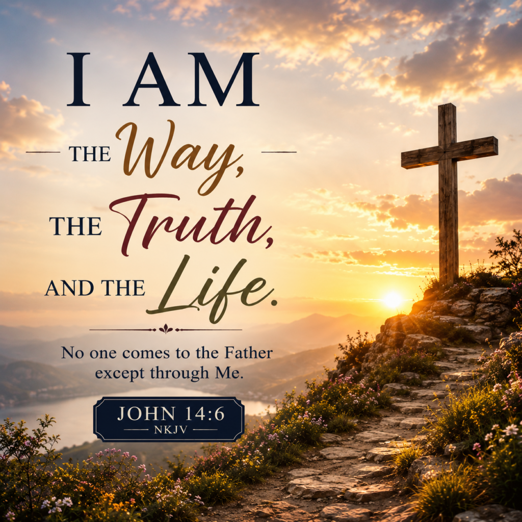Jesus answered, “I am the way and the truth and the life. No one comes to the Father except through me.